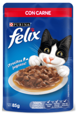 ALIMENTO PARA GATOS FELIX CARNE*85GR