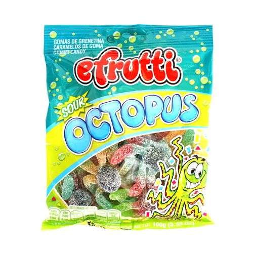 GOMAS SOUR OCTOPUS E-FRUTTI  x 100GR