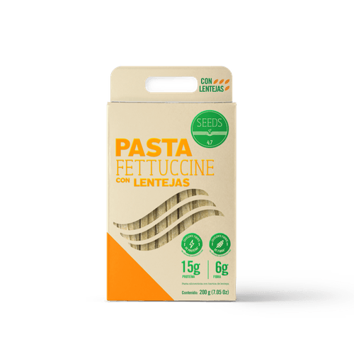PASTA FETTUCCINE LENTEJAS 200G SEEDS 4.7