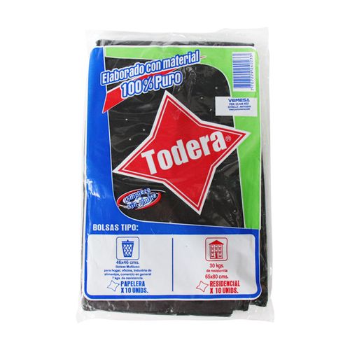 BOLSA NEGRA TODERA RESIDENCIA  x 10U
