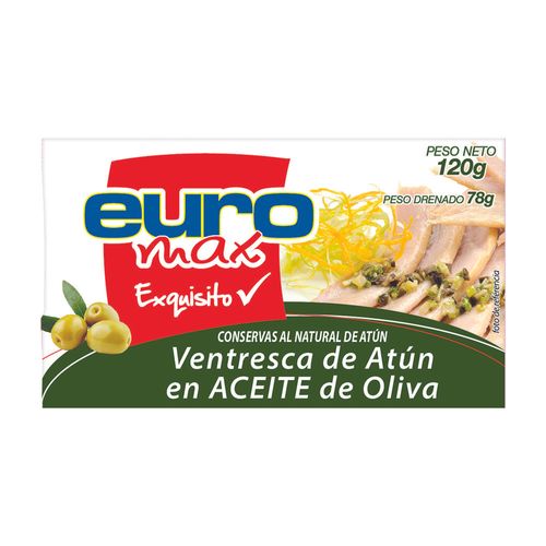 LOMITOS DE ATUN EUROMAX VENTRESCA *120GR
