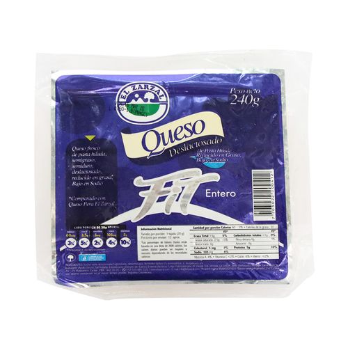 QUESO DESLACT FIT ENTERO ZARZAL x 240GR