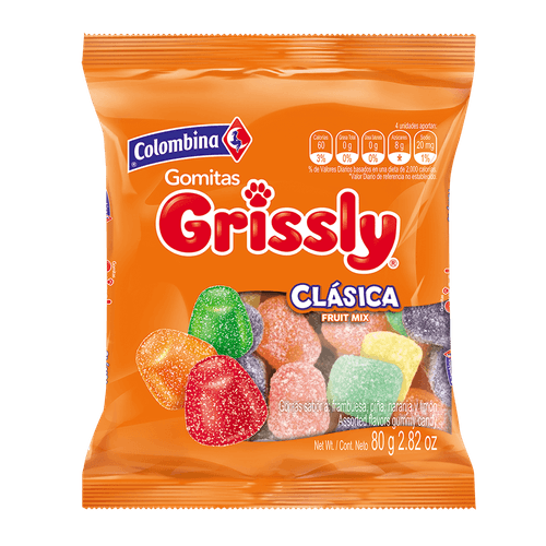 GOMA GRISSLY CLASICA  x 80GR