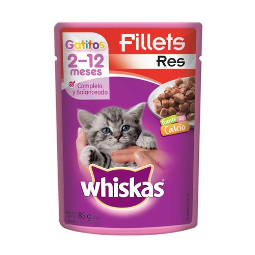 POUCH WHISKAS GATITOS RES*85GR