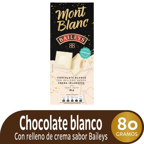 CHOCO MONTBLANC BAILEYS BLANCA BARR*80GR