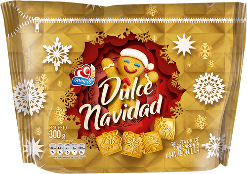 GALLETA GAMESA NAVIDAD MANTEQU  x 300 GR