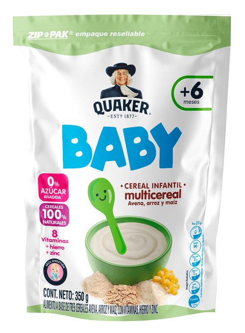 CEREAL BABY QUAKER MULTICEREAL *350GR