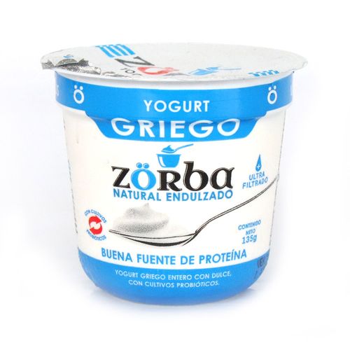 YOGURT ZORBA GRIEGO NATURAL ENDULZ X135G