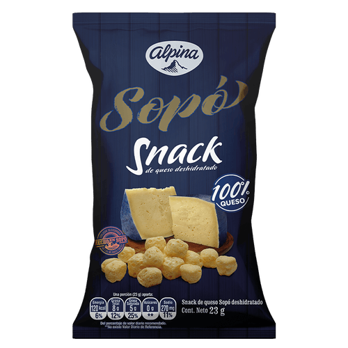 SNACK QUESO SOPO DESHIDRATA ALPINA x23GR