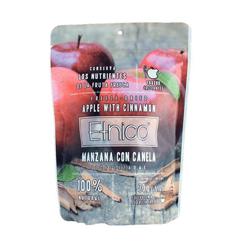 MANZANA CON CANELA LIOFILIZADOS x  30 GR