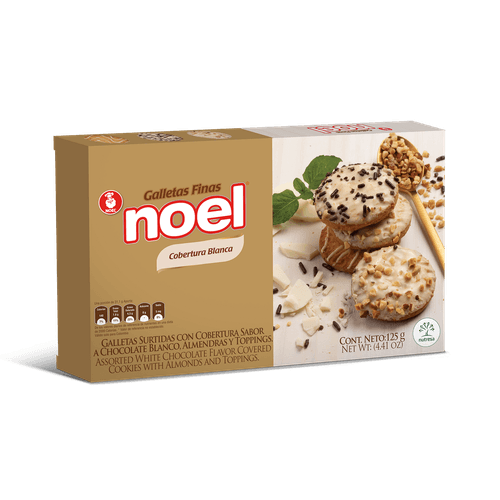 GALLETA NOEL CHOCOLATE  BLANCO*125GR