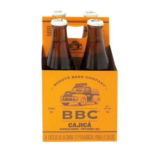 CERVEZA BBC CAJICA MIEL X 4  x 330ML