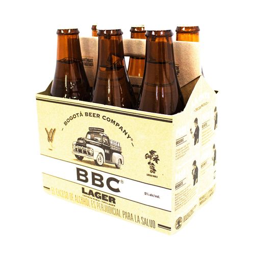 CERVEZA BBC LAGER NR X 6  x 330ML