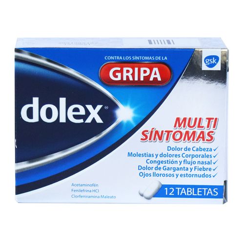 PASTILLAS DOLEX GRIPA  x 12 TABLETAS