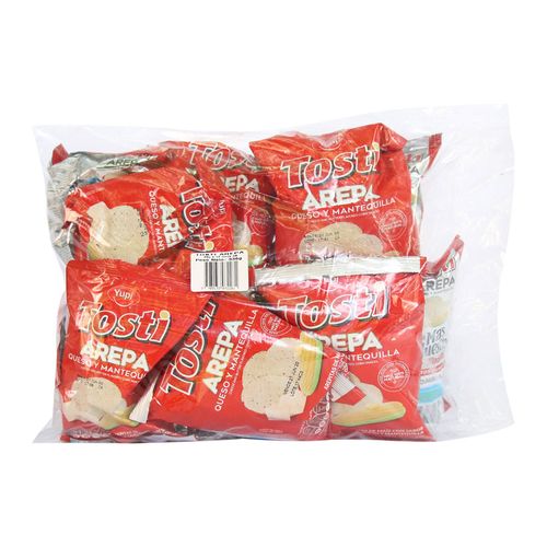 TOSTI AREPAS 12U*28GR QUESO/MANTEQUILLA