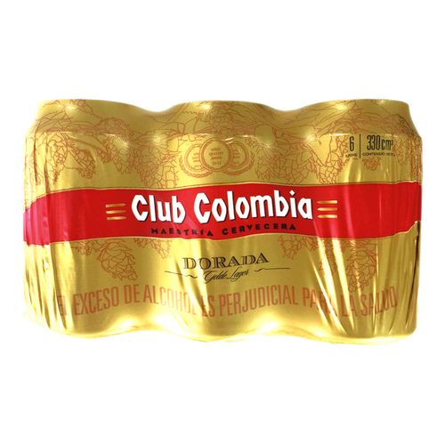 CERVEZA LATA CLUB COLOMBIA DORA X6*330ML