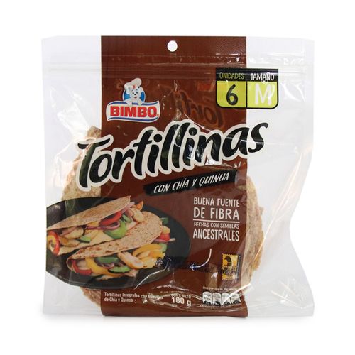 TORTILLA CHIA Y QUINUA  BIMBO  x 180GR