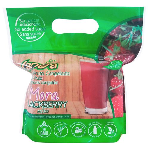 PULPA CANOA MORA BOLSA 6UN*90GR