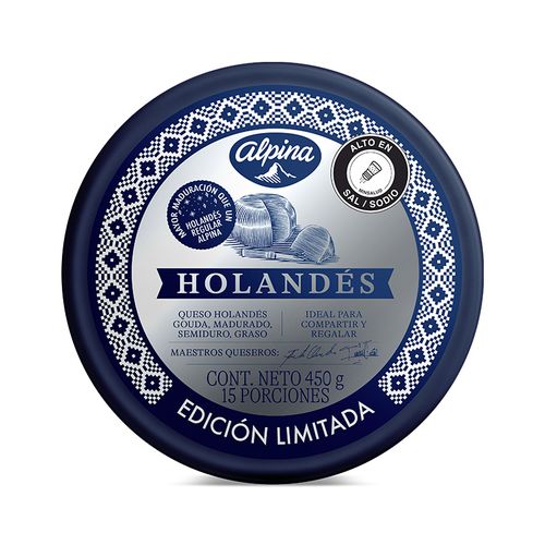 QUESO HOLANDES NAVIDEÑO ALPINA*450GR