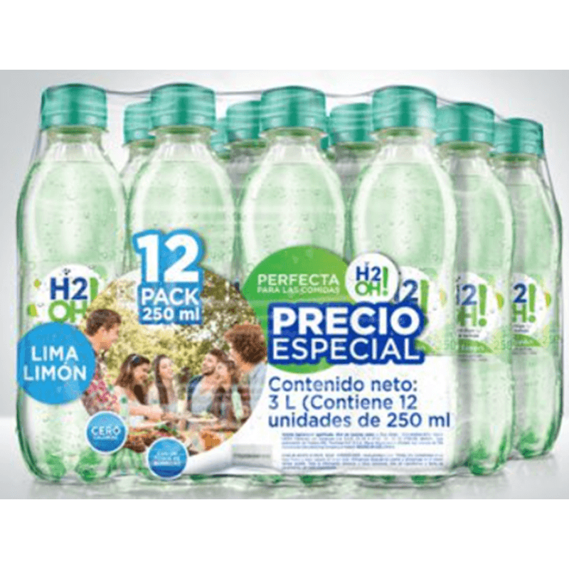 AGUA H2OH! SEVEN UP LIMONATA x 600ml