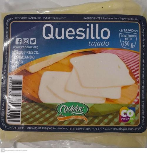 QUESILLO TAJADO CODELAC x 250 GR