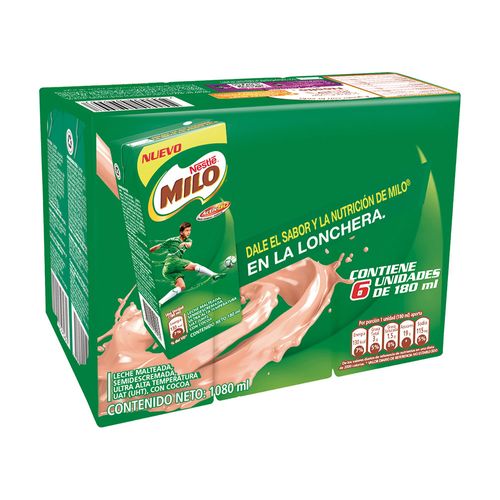 MILO ACTGE RTD TETRA PACKX6UND  x 180ML