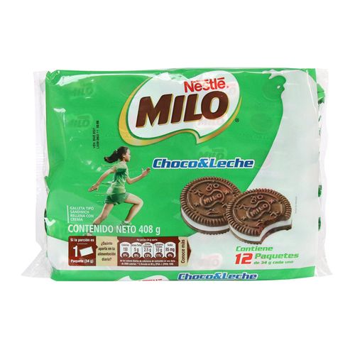GALLETA MILO SANDWICH CHOCOLECHE *408GR