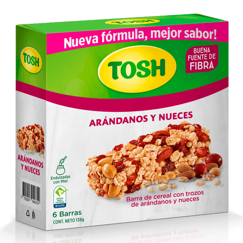 BARRA TOSH GRANOLA ARANDANOS S/A*138 GR