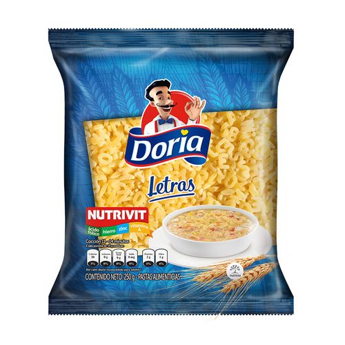 PASTA DE LETRAS DORIA  x 250GR