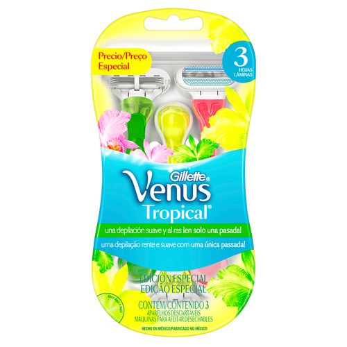 DESECHABLE VENUS TROPICAL  x 3 UND