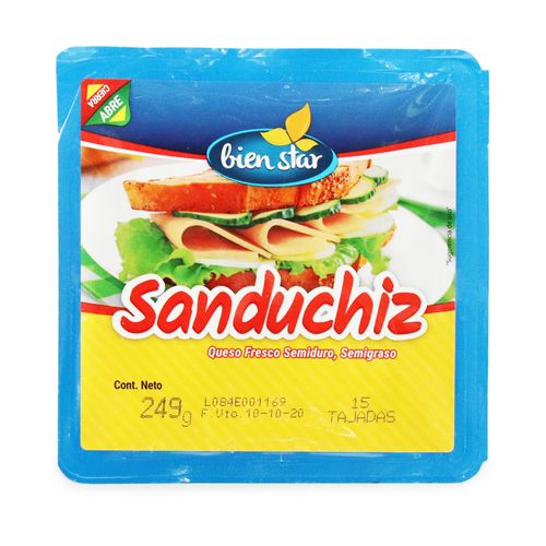 QUESO SANDUCHIZ  x 15 TAJ BIEN STAR