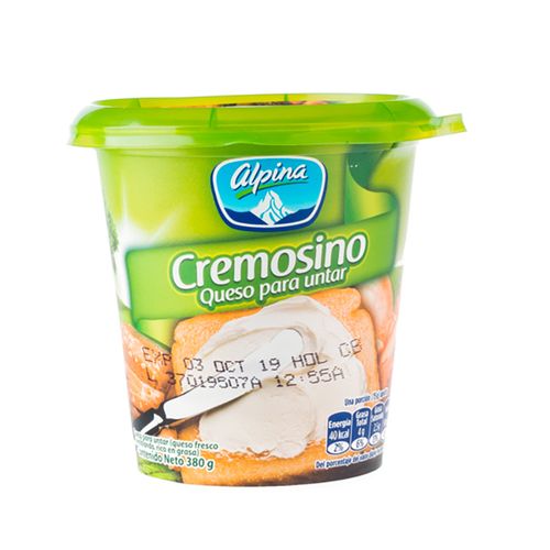 QUESO CREMA PARA UNTAR  x 380GR ALPINA