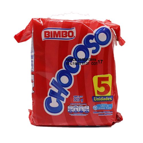 CHOCOSO BIMBO X 5 UND  x 325GR