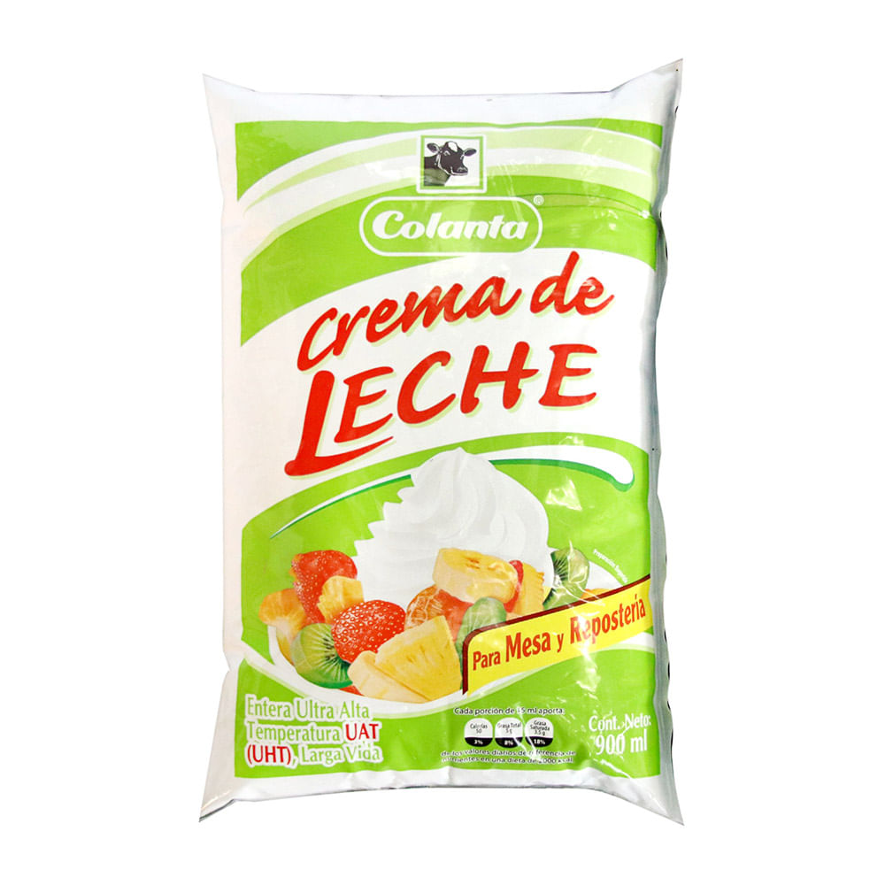 Crema de Leche Gloria UAT/UHT x 900ml - Levapan - Colombia