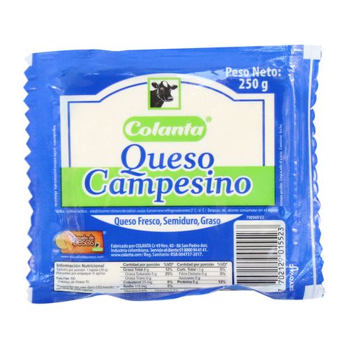QUESO CAMPESINO 250gr COLANTA