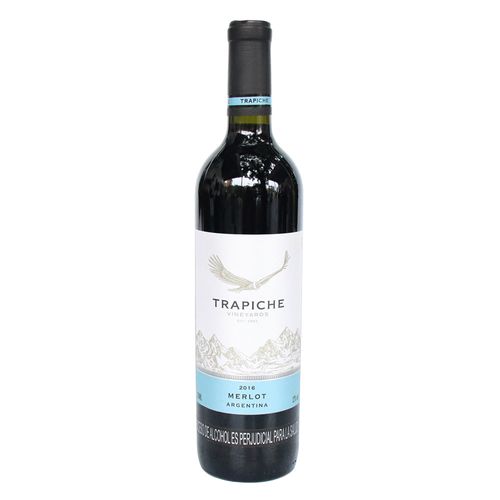VINO MERLOT TINTO TRAPICHE  x 750ML