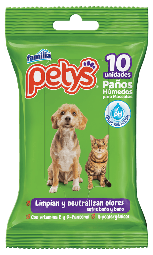 PAÑOS HUMEDOS ORIGINAL PETYS*10UN
