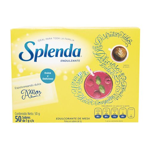 ENDULZANTE SPLENDA  x 50 SOBRES