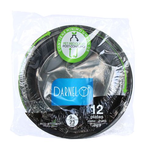 PLATO PET NEGRO DARNEL*23CM