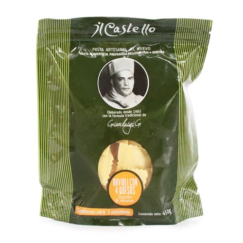 RAVIOLI CUATRO QUESOS  x  450GR