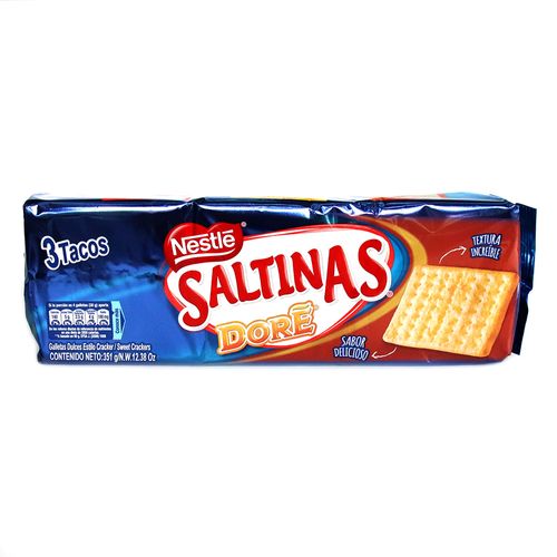 SALTINAS DORE 3 TACOS  x 351GR