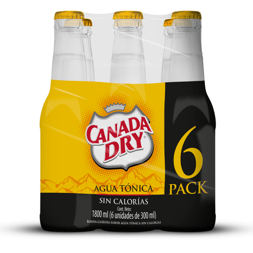 CANADA DRY TONICA SIN CALORI 6PACK*300ML