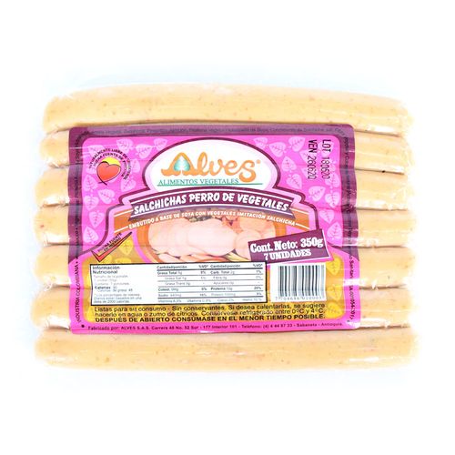 SALCHICHA PERRO DE VEGETALES ALVES*350GR