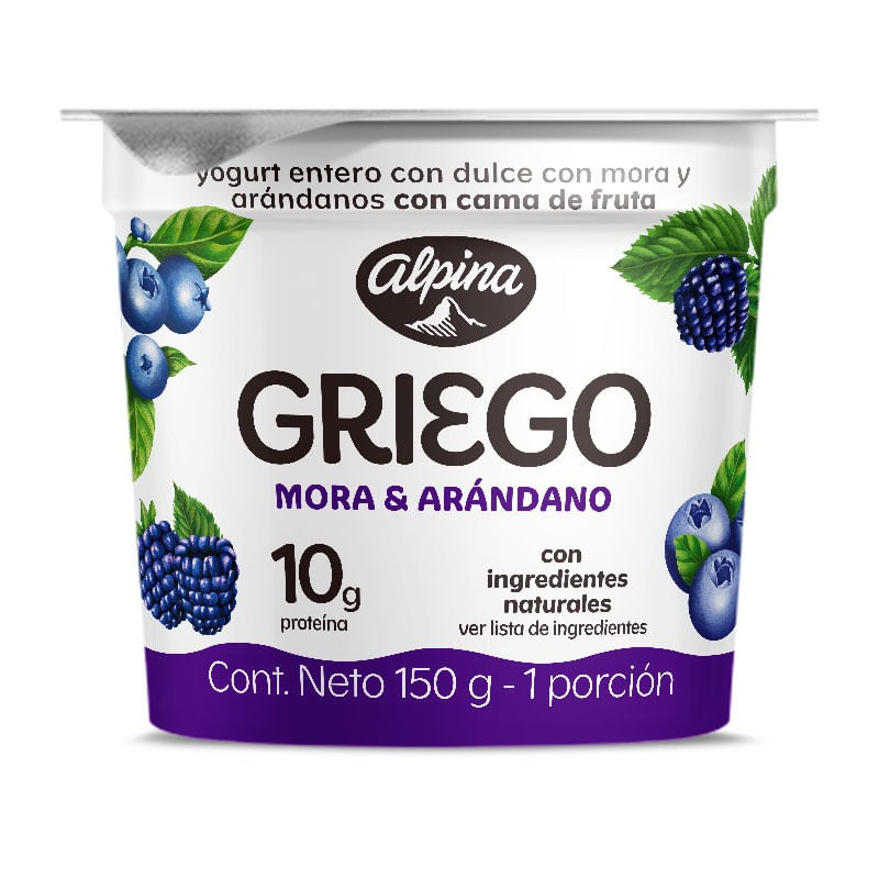 YOGURT GRIEGO ALPINA MORAARANDA*150GR