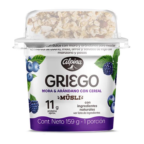 YOGURT GRIEGO ALPINA ARAND CEREAL*159GR