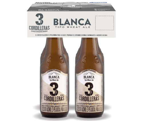 CERVEZA 3 CORDILLERAS BLANCA 4UND*330ML