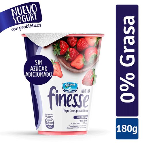 YOGURT FINESSE FRESA VASO*180 GR
