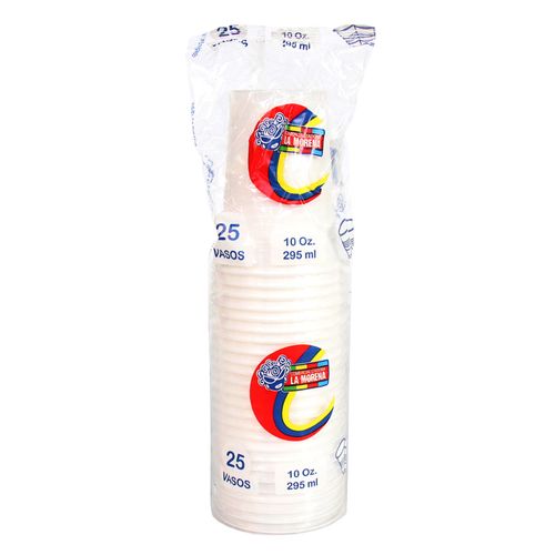 VASO BCO 10 OZ x 25 MORENA