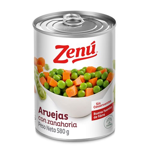 ARVEJA/ZANAHORIA GRANDE LATA ZENU *580GR