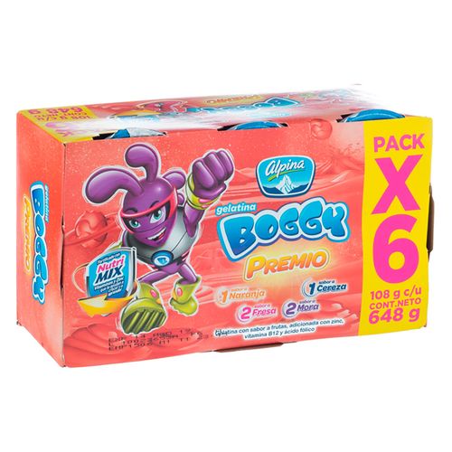 PACK GELATINA BOGGY PREMIO   x 6 UND
